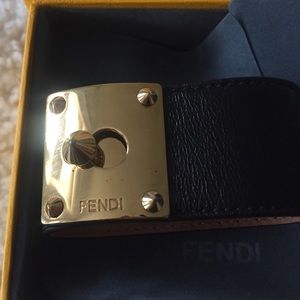 Fendi Leather Cuff Bracelet
